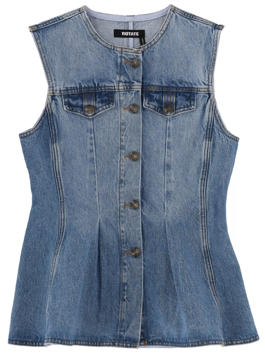 Rotate Women Denim Top ROTATE