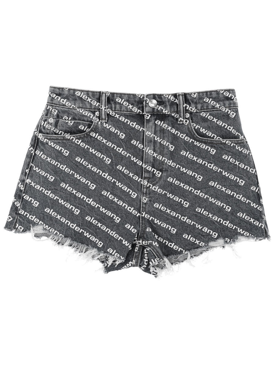 Alexander Wang Women Shorts With All Over Logo ALEXANDER WANG