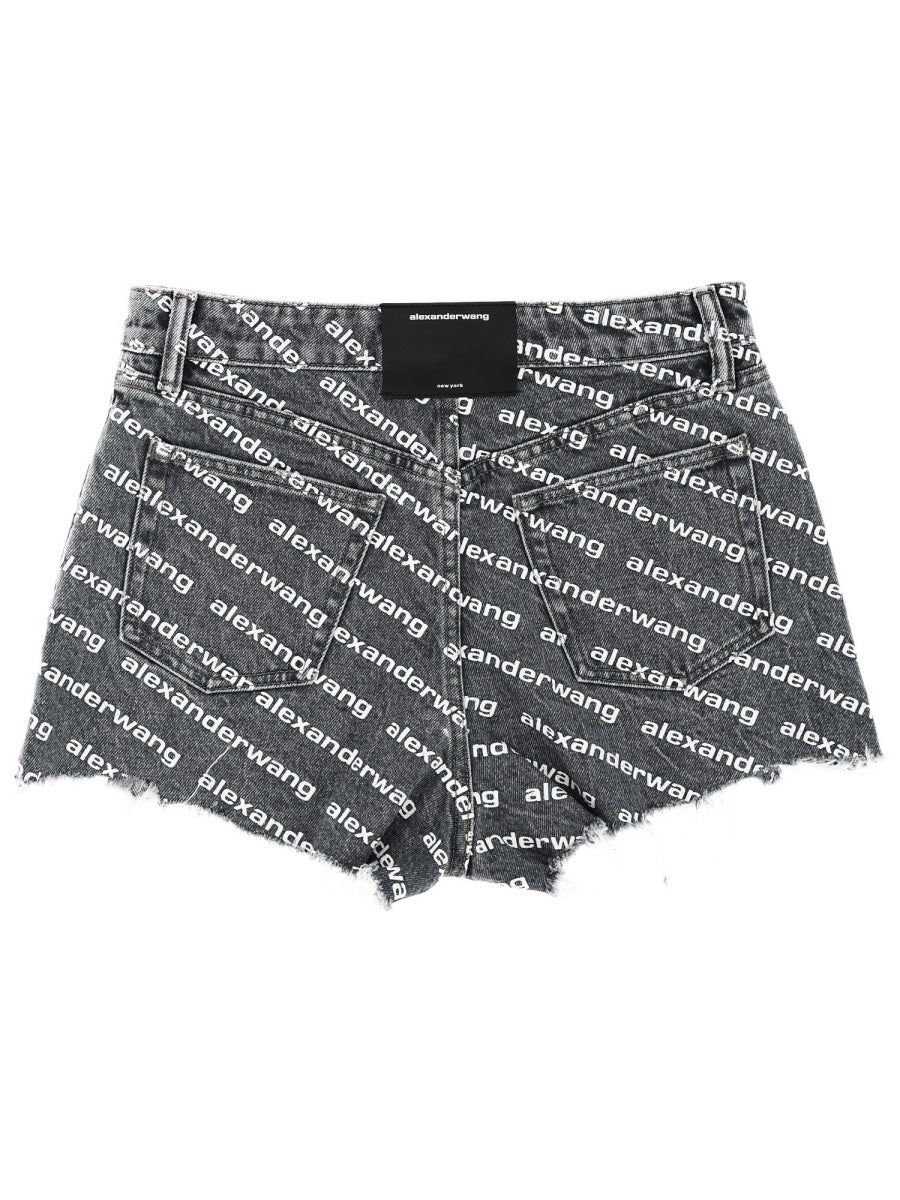 Alexander Wang Women Shorts With All Over Logo ALEXANDER WANG