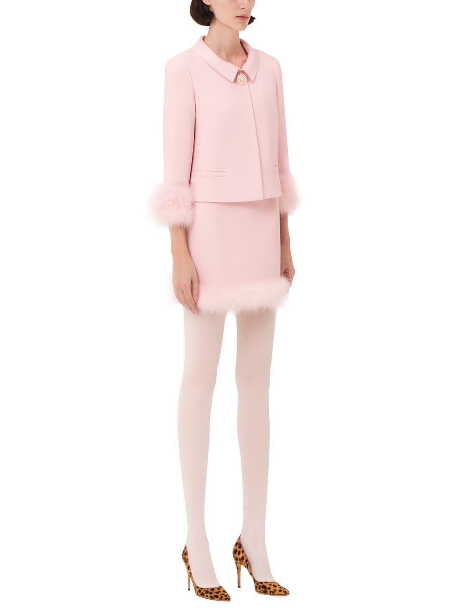 Valentino Women Miniskirt With Feathers VALENTINO