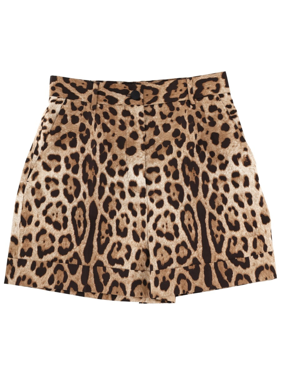 Dolce & Gabbana Women Leopard Print Shorts DOLCE & GABBANA