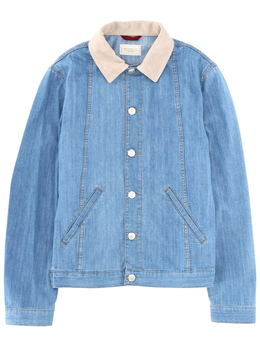 Brunello Cucinelli Men Denim Jacket BRUNELLO CUCINELLI