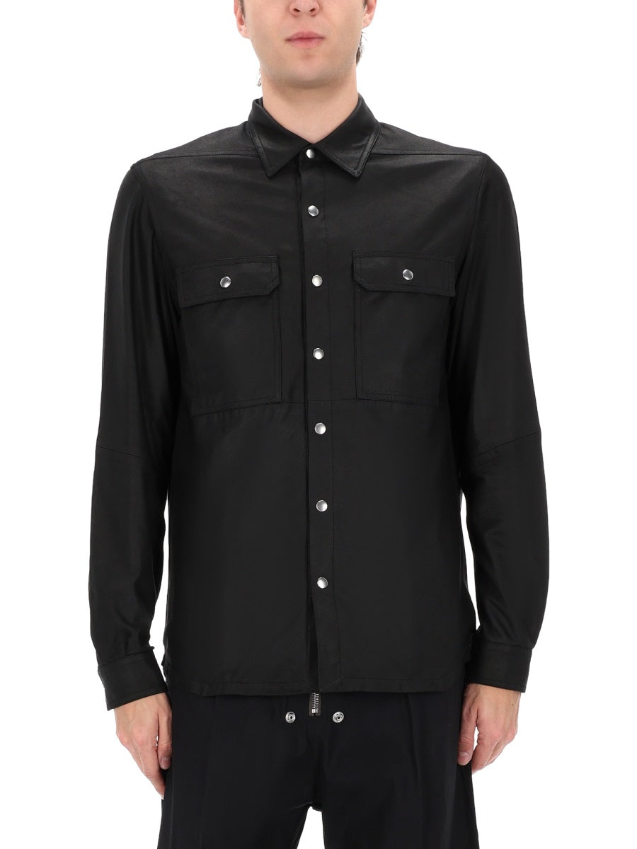 Rick Owens Men Leather Jacket RICK OWENS
