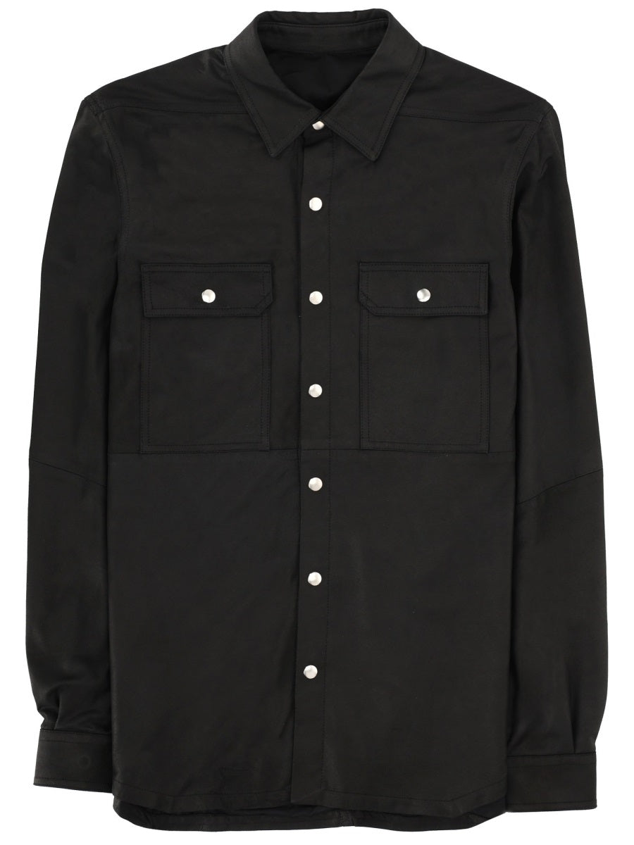 Rick Owens Men Leather Jacket RICK OWENS