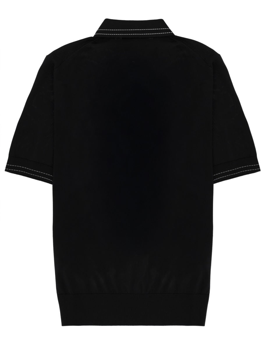 Dolce & Gabbana Men Silk Polo. DOLCE & GABBANA