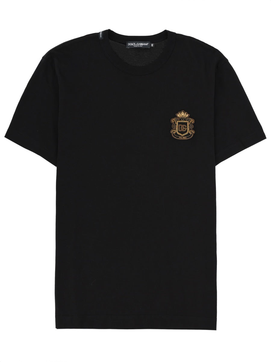 Dolce & Gabbana Men T-Shirt With Heraldic Logo DOLCE & GABBANA