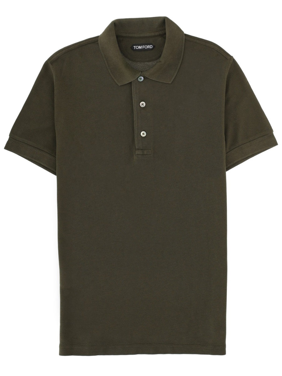 Tom Ford Men Lyocell And Cotton Polo Shirt TOM FORD