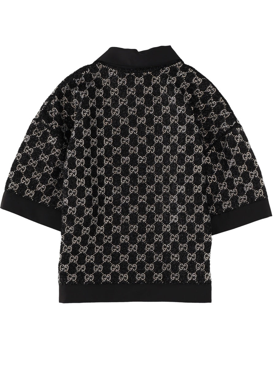 Gucci Women Gg Top With Crystals GUCCI