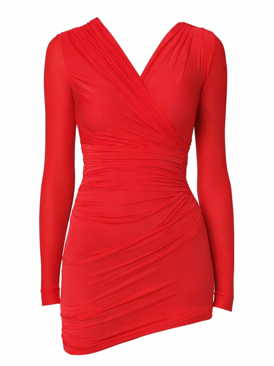 Balenciaga Women Draped Mini Dress BALENCIAGA