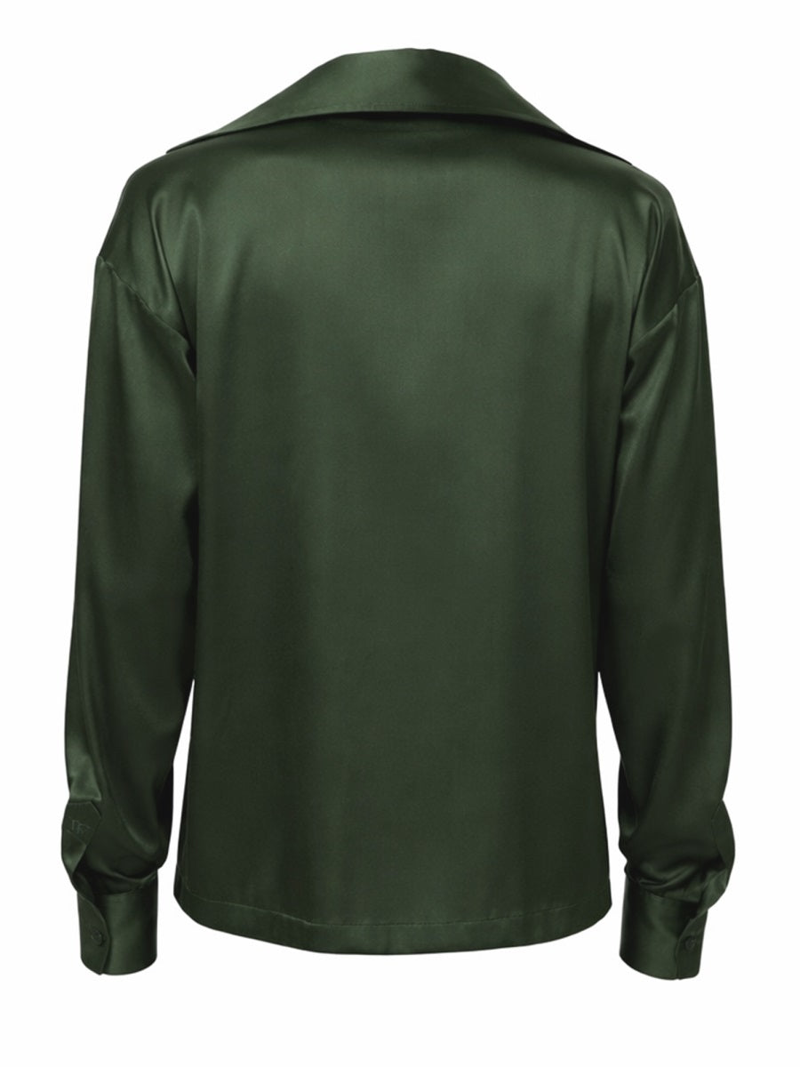 Tom Ford Women Silk Satin Stretch Shirt TOM FORD