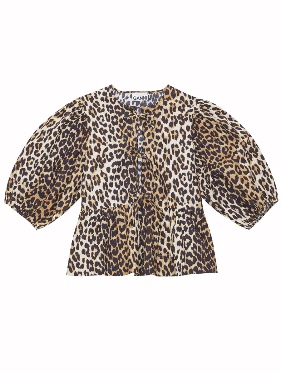 Ganni Women Blouse With "Animalier" Print GANNI