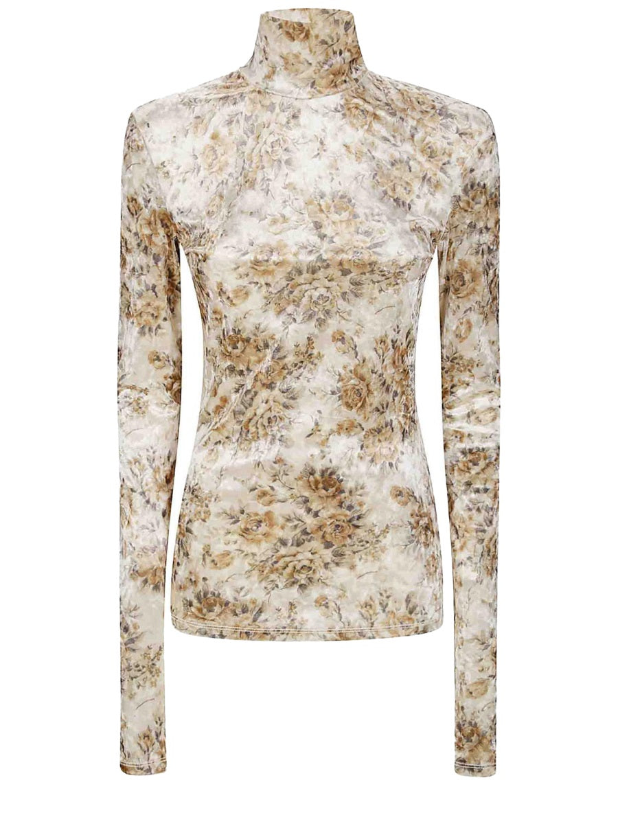 Ganni Women Floral Print Top GANNI