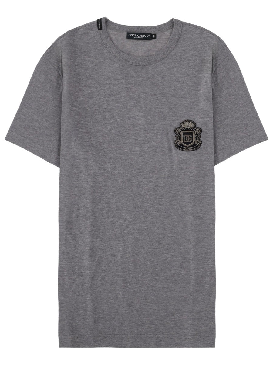 Dolce & Gabbana Men T-Shirt With Heraldic Logo DOLCE & GABBANA