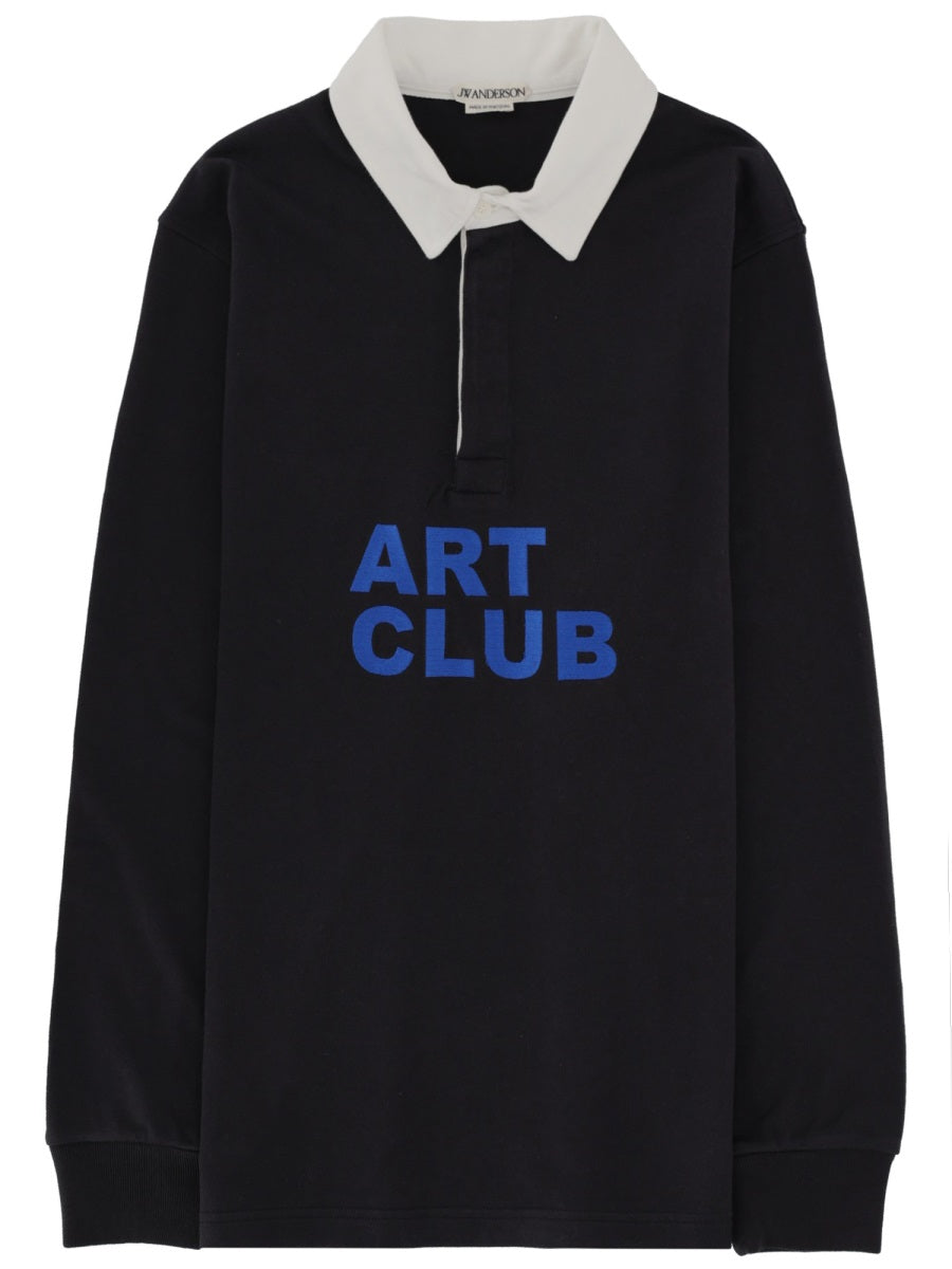 Jw Anderson Men Polo Shirt "Art Club" J.W. ANDERSON