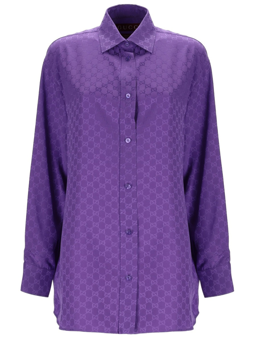 Gucci Women Shirt With "Gg" Weave GUCCI