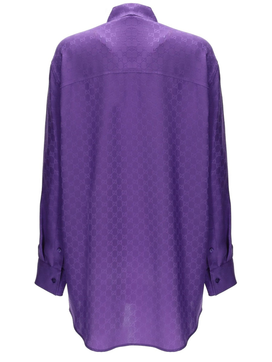Gucci Women Shirt With "Gg" Weave GUCCI