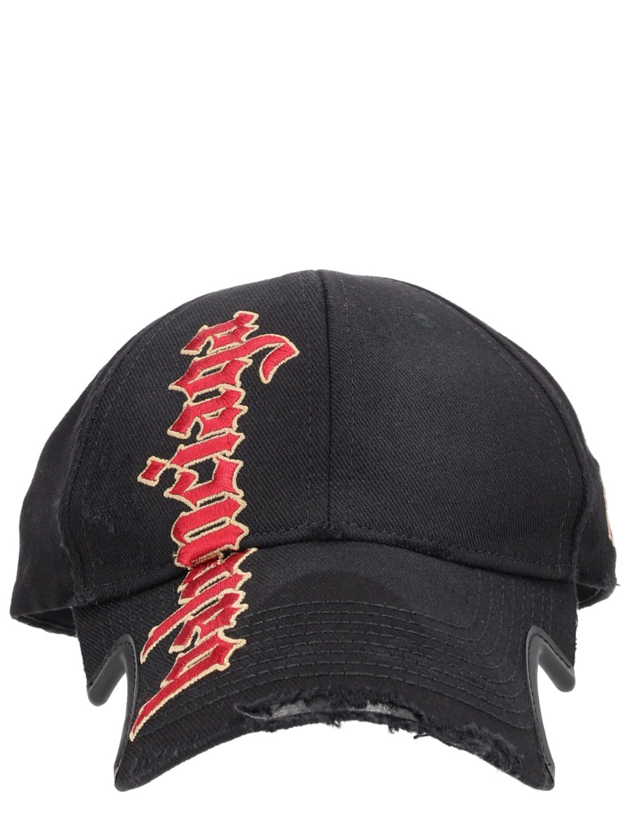 Balenciaga Men "No Closure Gothic Placement" Hat BALENCIAGA