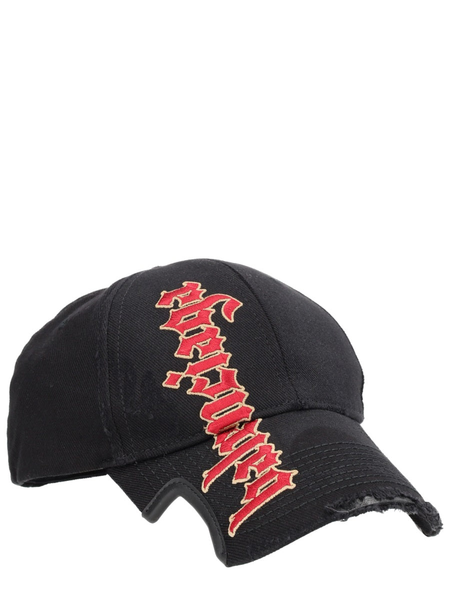 Balenciaga Men "No Closure Gothic Placement" Hat BALENCIAGA
