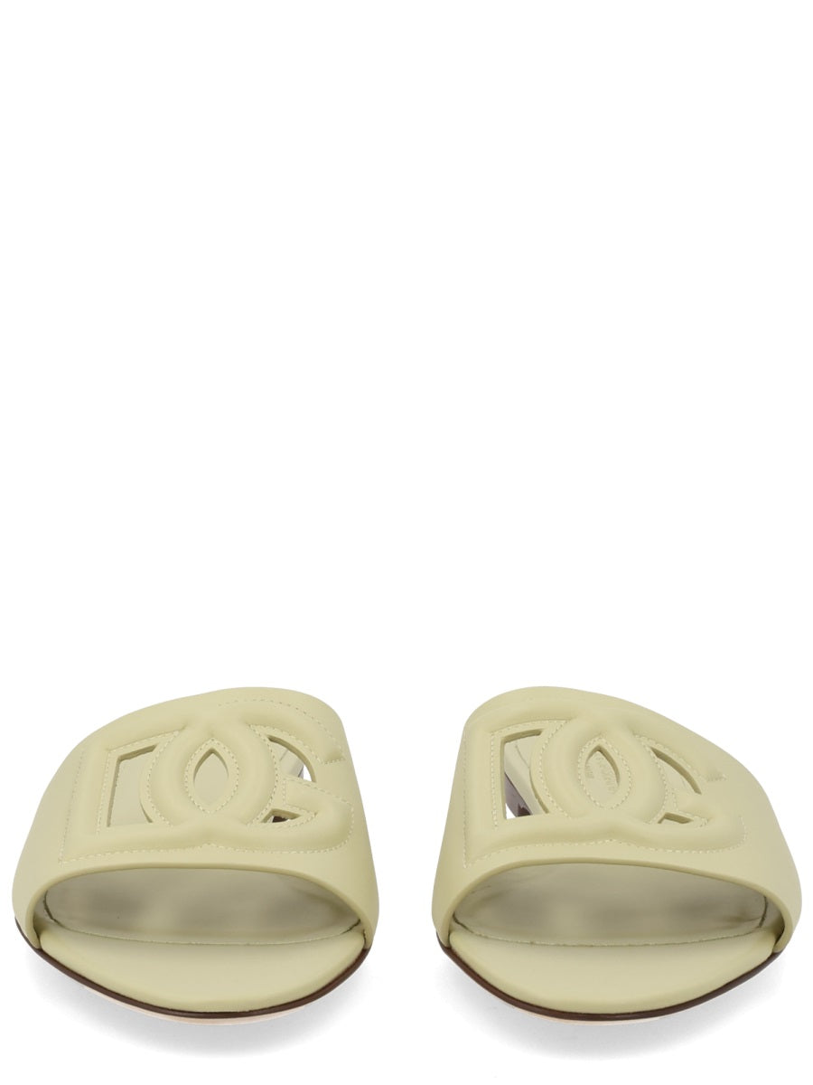 Dolce & Gabbana Women Slide Sandal With Logo DOLCE & GABBANA
