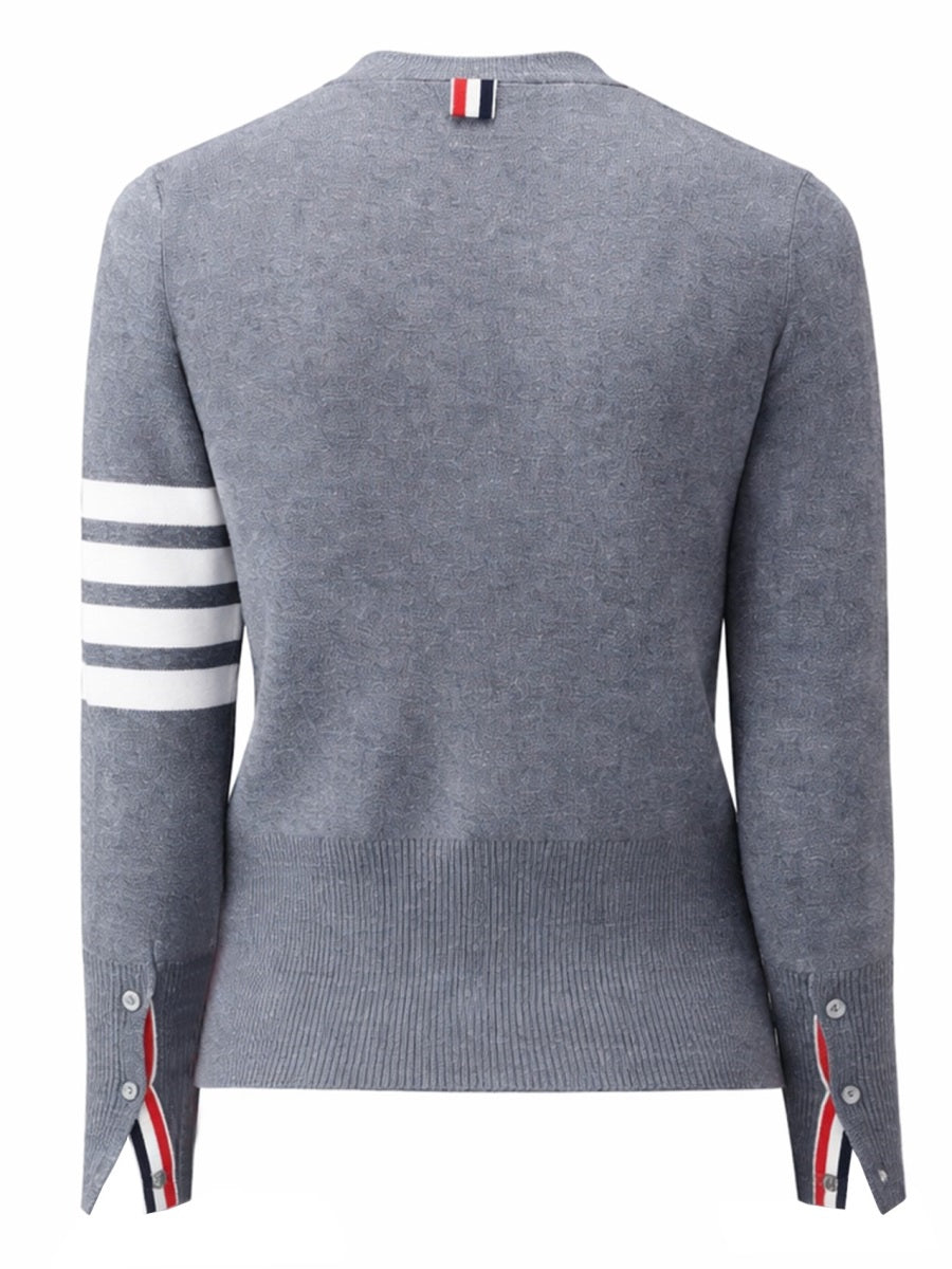 Thom Browne Women V-Neck Cardigan THOM BROWNE