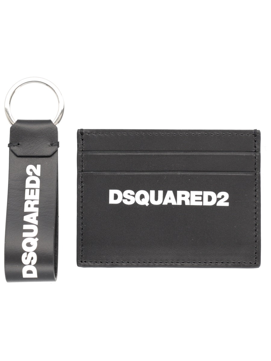 Dsquared Men Card Holder And Keychain Gift Set