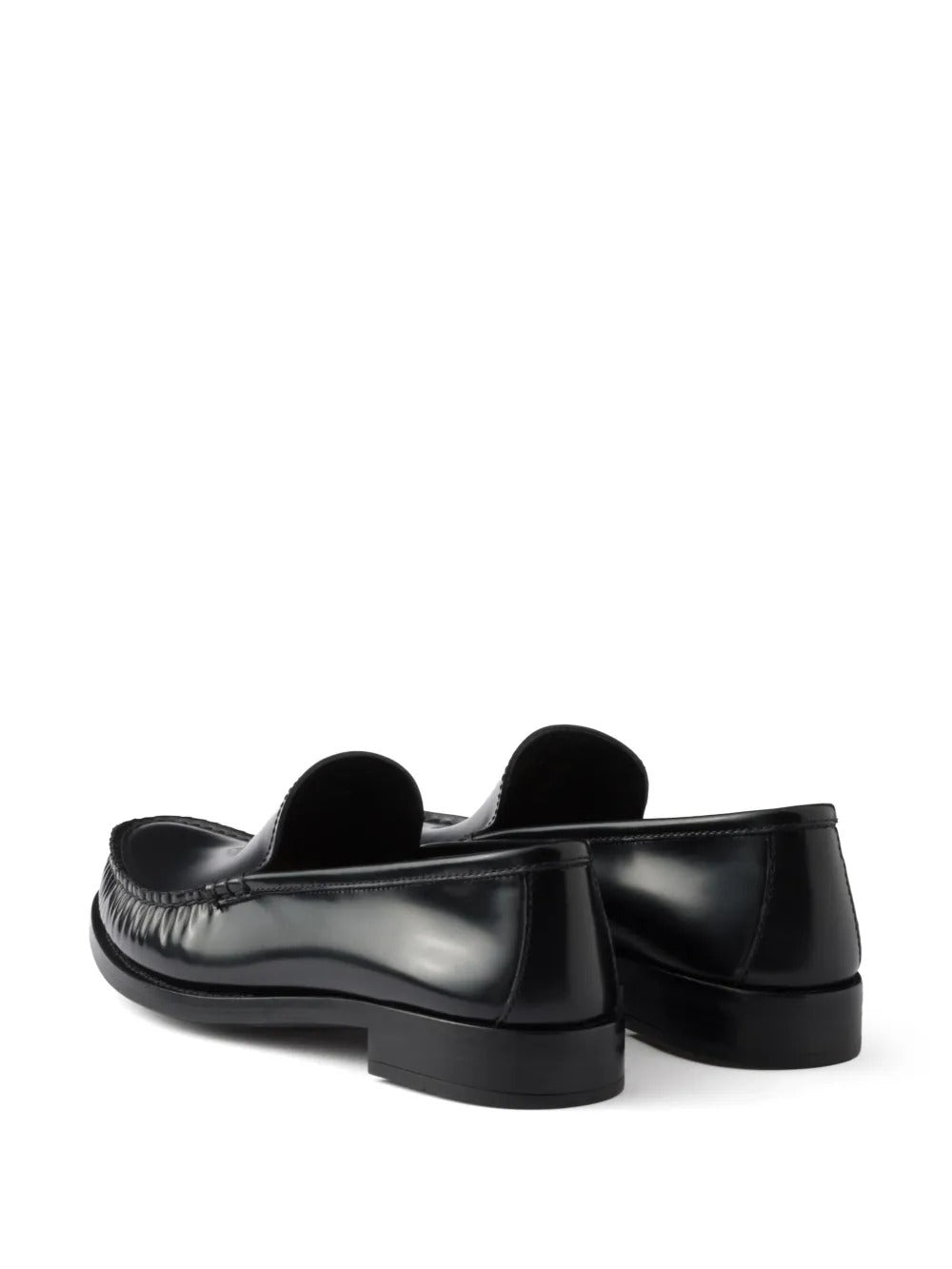 Prada Women Brushed Fumé Leather Loafers PRADA