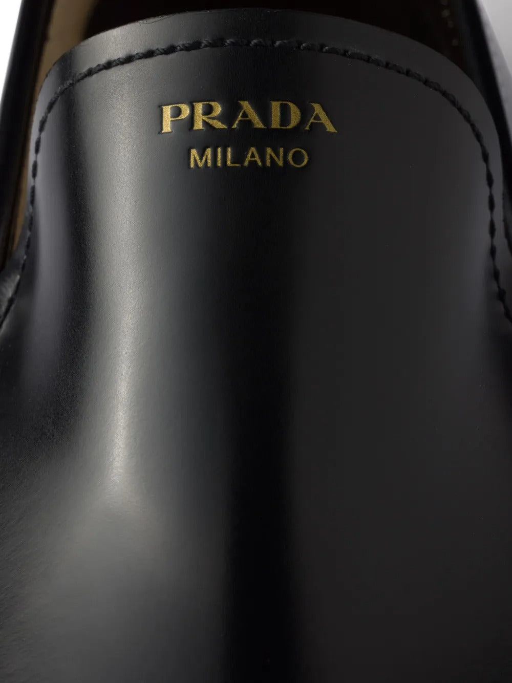 Prada Women Brushed Fumé Leather Loafers PRADA