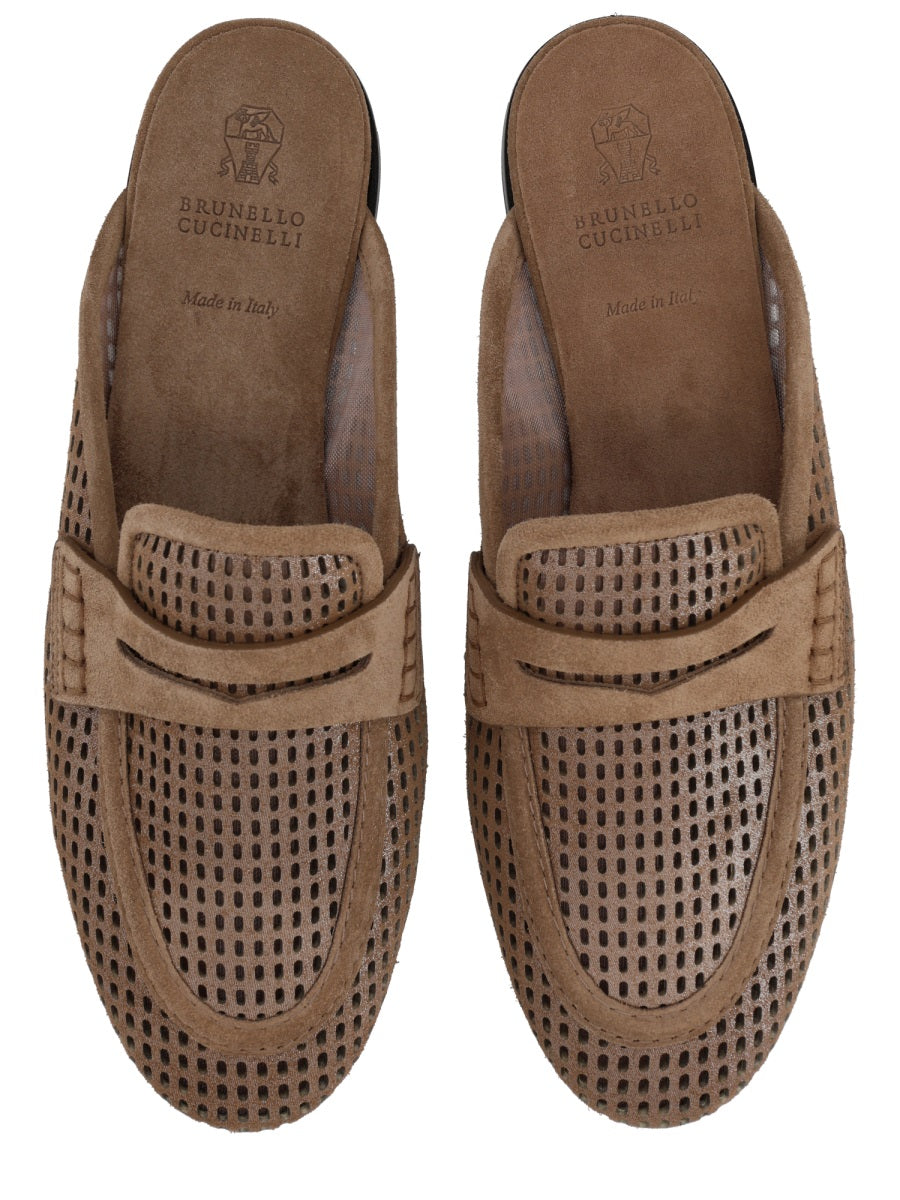 Brunello Cucinelli Women Mule "Sparkling Net" BRUNELLO CUCINELLI