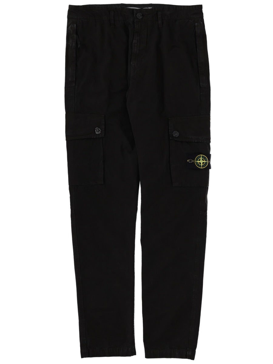 Stone Island Men Cargo Pants With Logo Patch STONE ISLAND