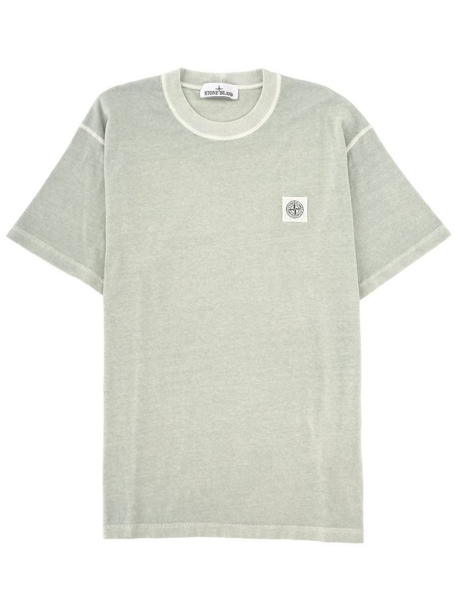Stone Island Men T-Shirt With Logo Patch STONE ISLAND