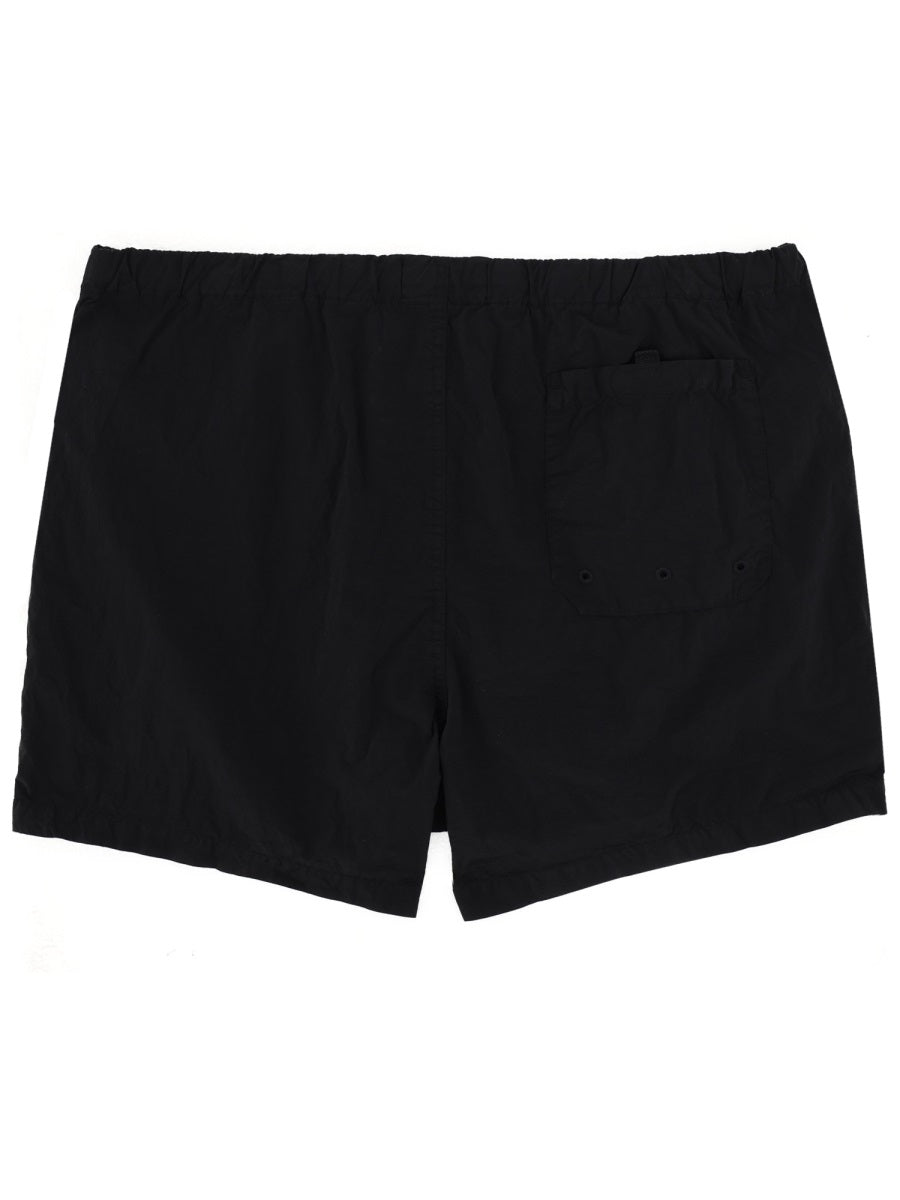 Stone Island Men Swimsuit With Logo Patch STONE ISLAND