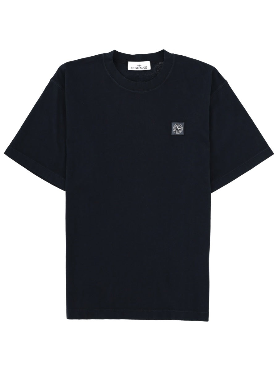 Stone Island Men T-Shirt With Logo Patch STONE ISLAND