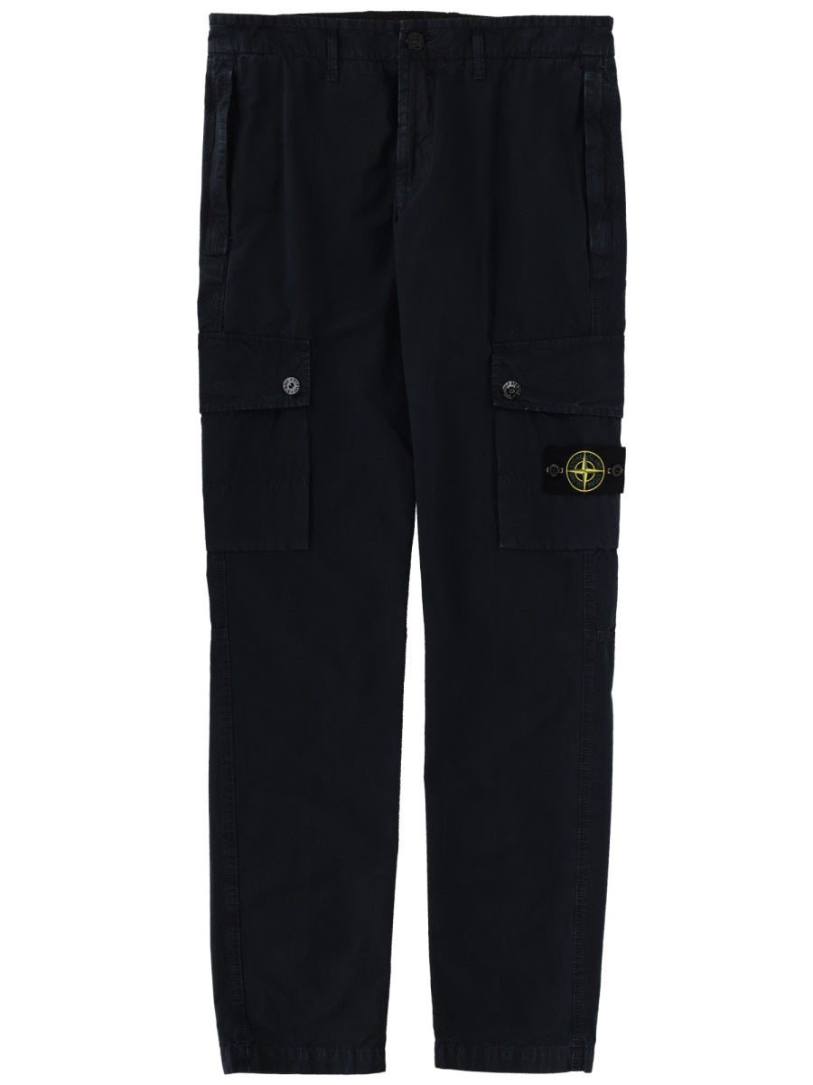 Stone Island Men Cargo Pants With Logo Patch STONE ISLAND