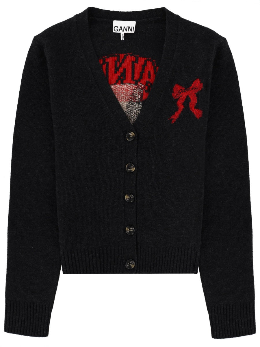 Ganni Women Cardigan With Graphics GANNI