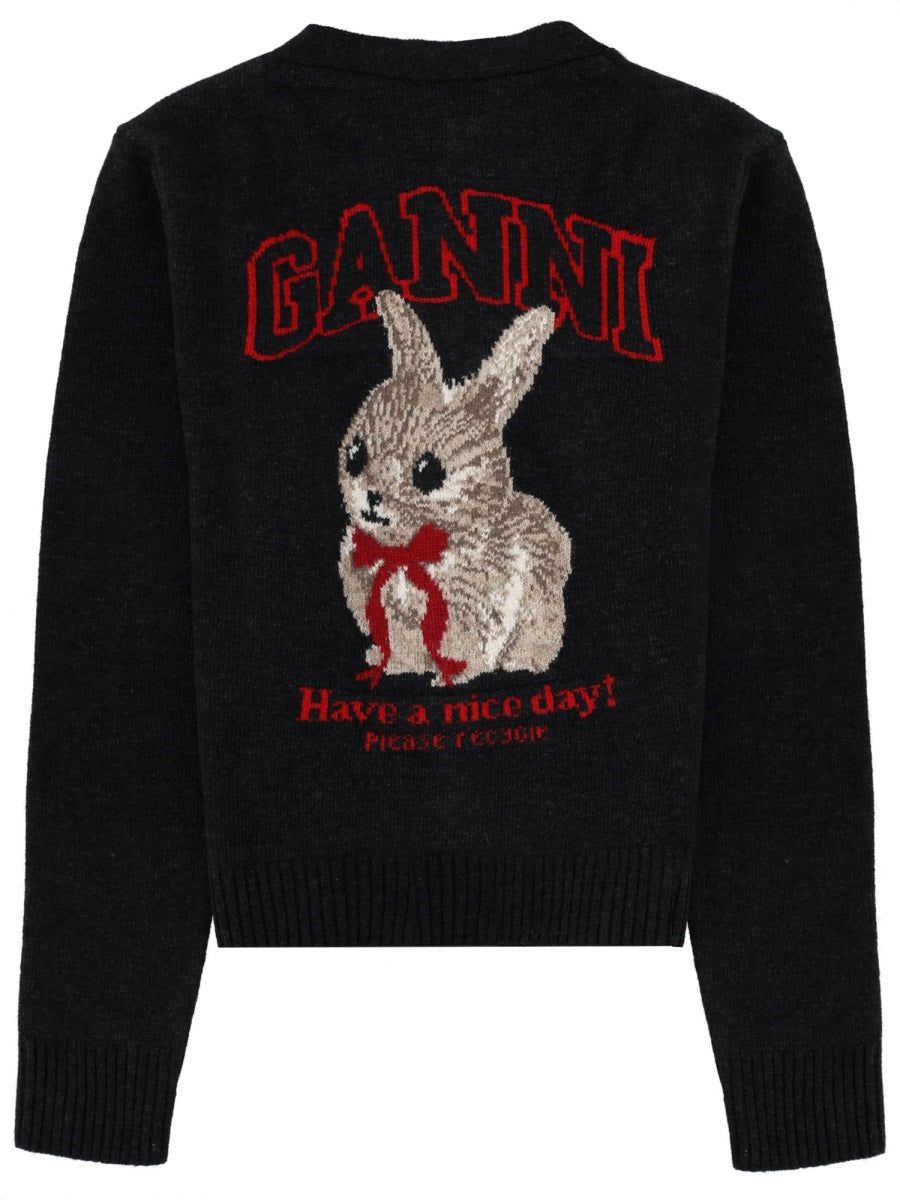 Ganni Women Cardigan With Graphics GANNI
