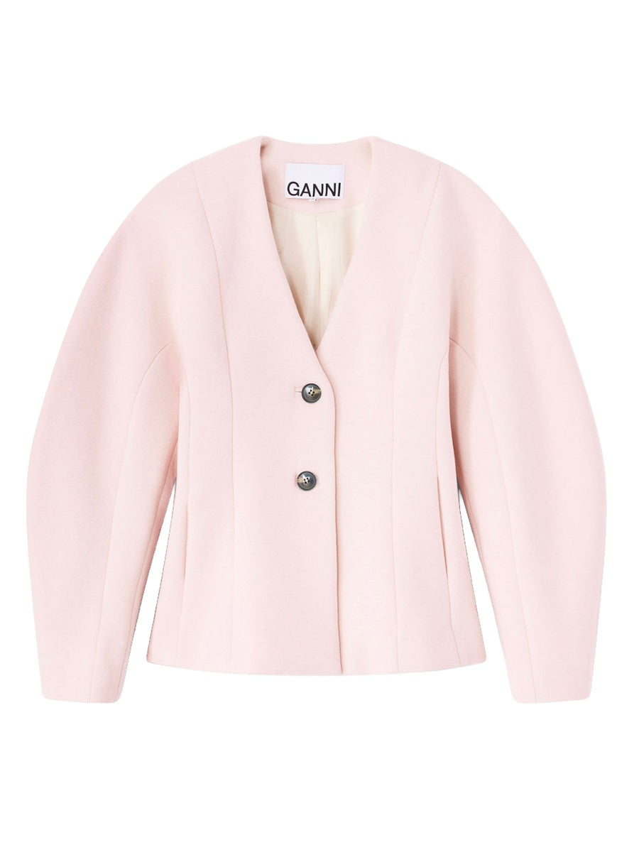 Ganni Women V-Neck Blazer GANNI