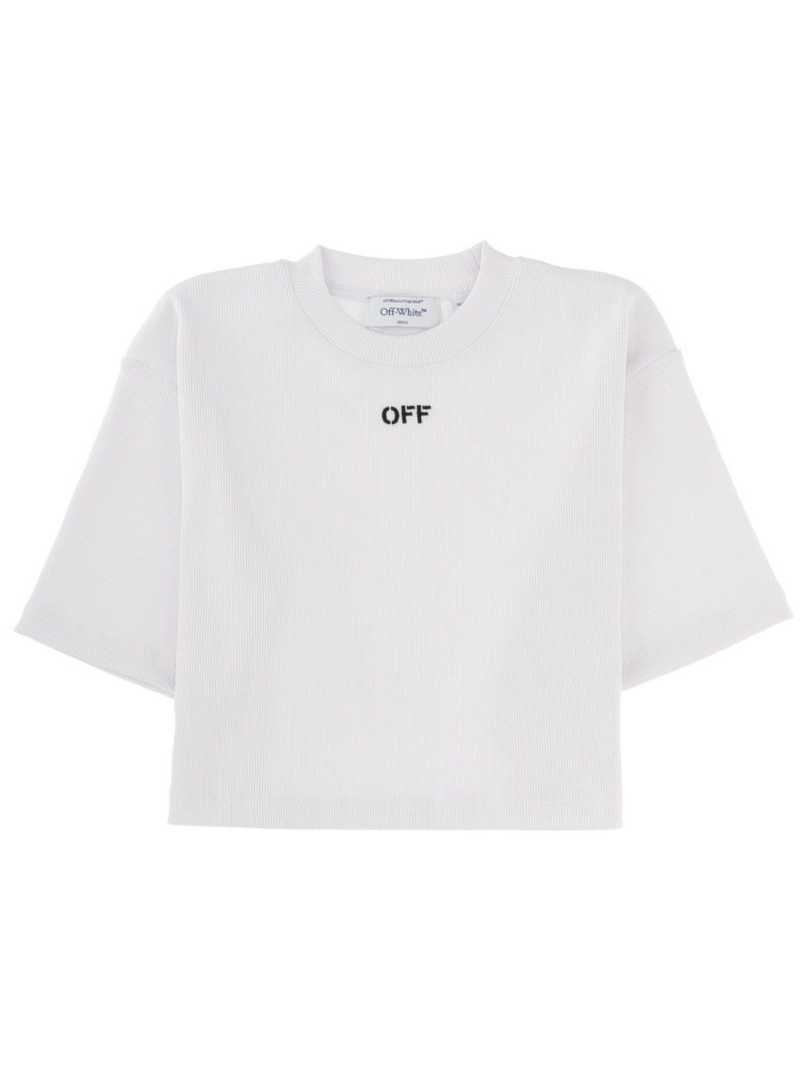 Off-White Women Cropped T-Shirt With Logo