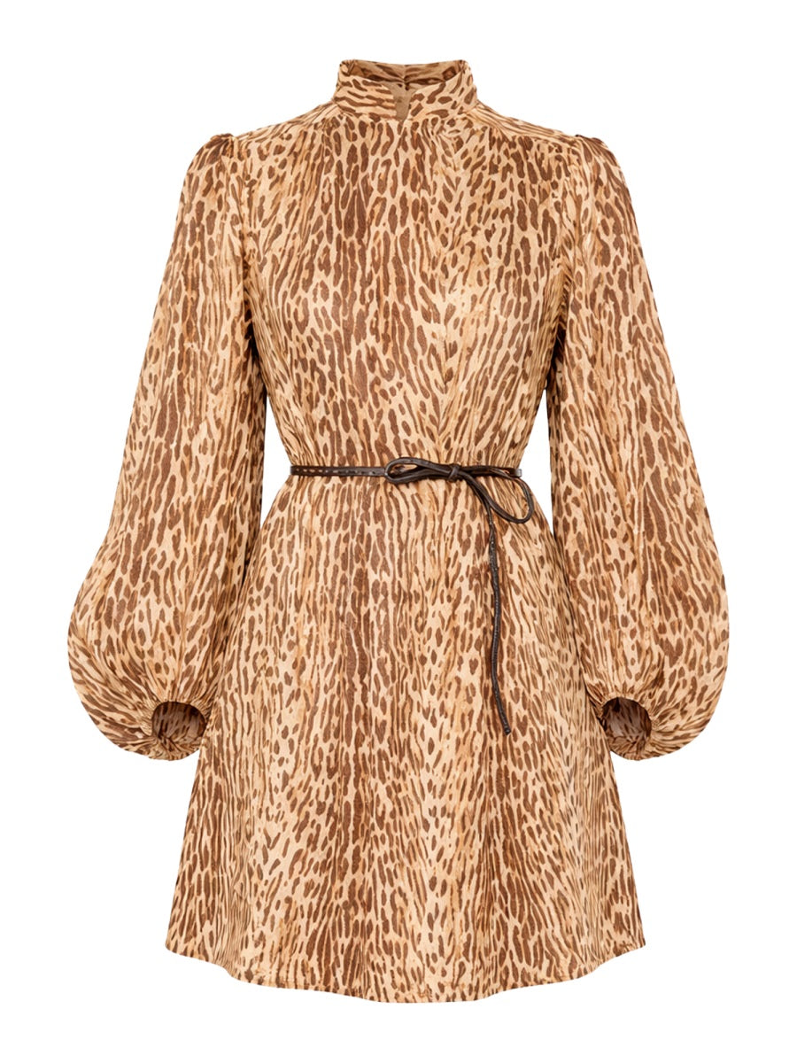 Zimmermann Women Animal Print Mini Dress ZIMMERMANN