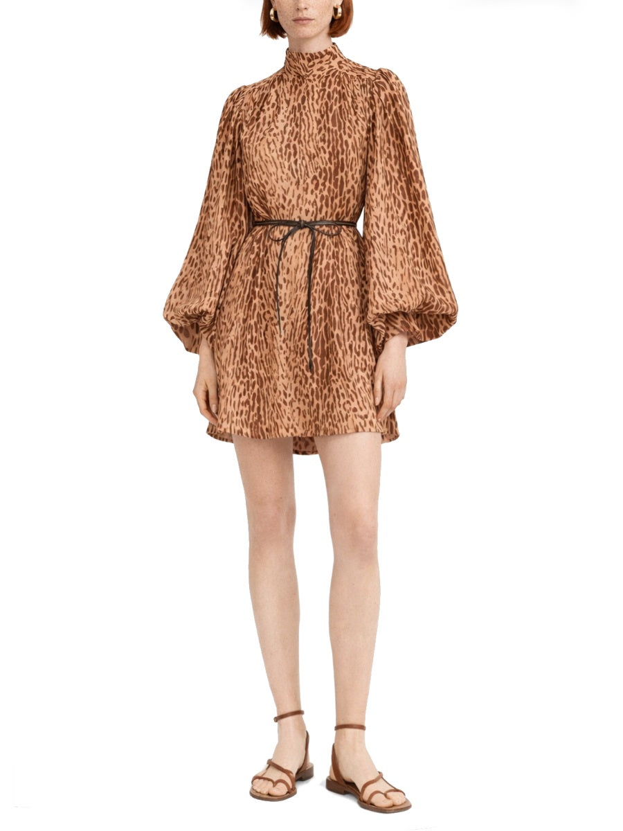 Zimmermann Women Animal Print Mini Dress ZIMMERMANN