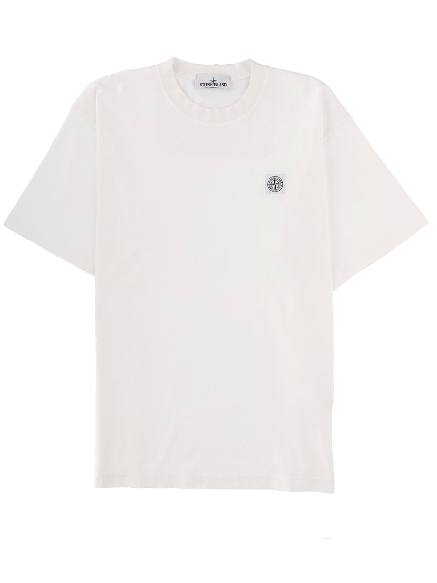 Stone Island Men T-Shirt With Logo Patch STONE ISLAND
