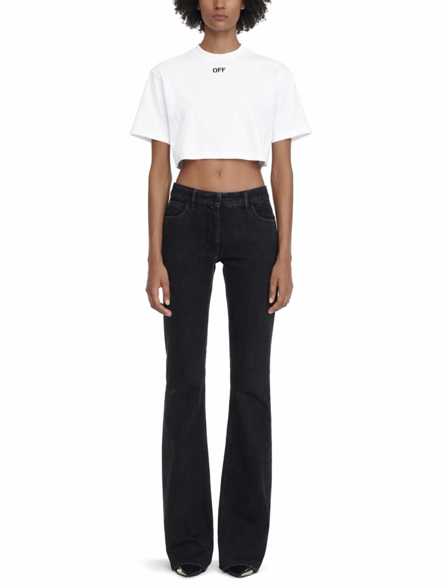 Off-White Women Cropped T-Shirt With Logo