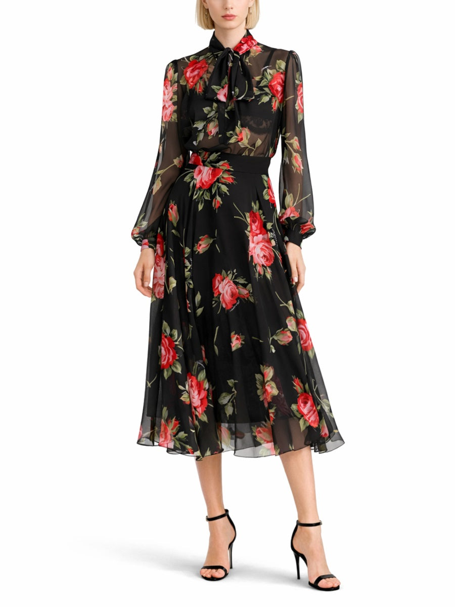 Dolce & Gabbana Women Rose Bouquet Print Top DOLCE & GABBANA