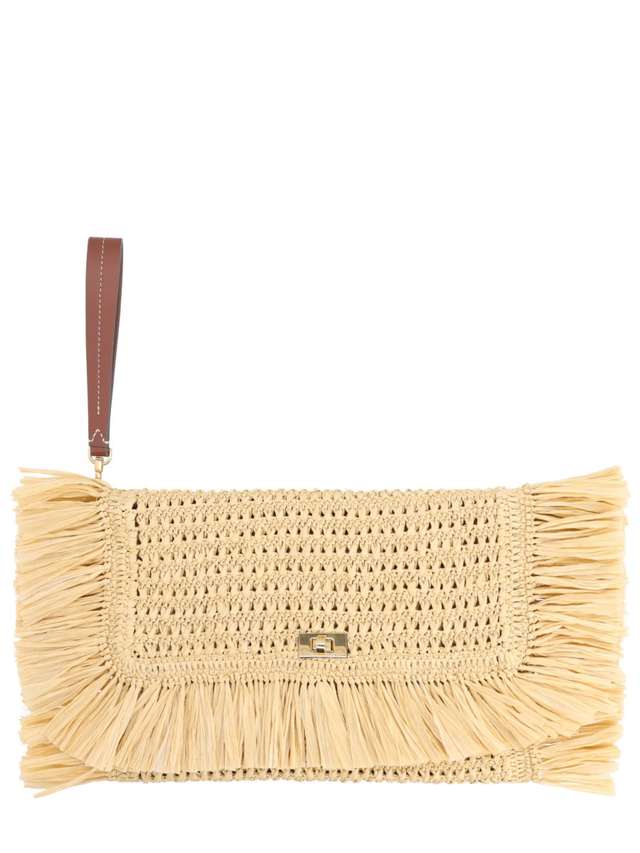 Anya Hindmarch Women Oversize Raffia Clutch Bag