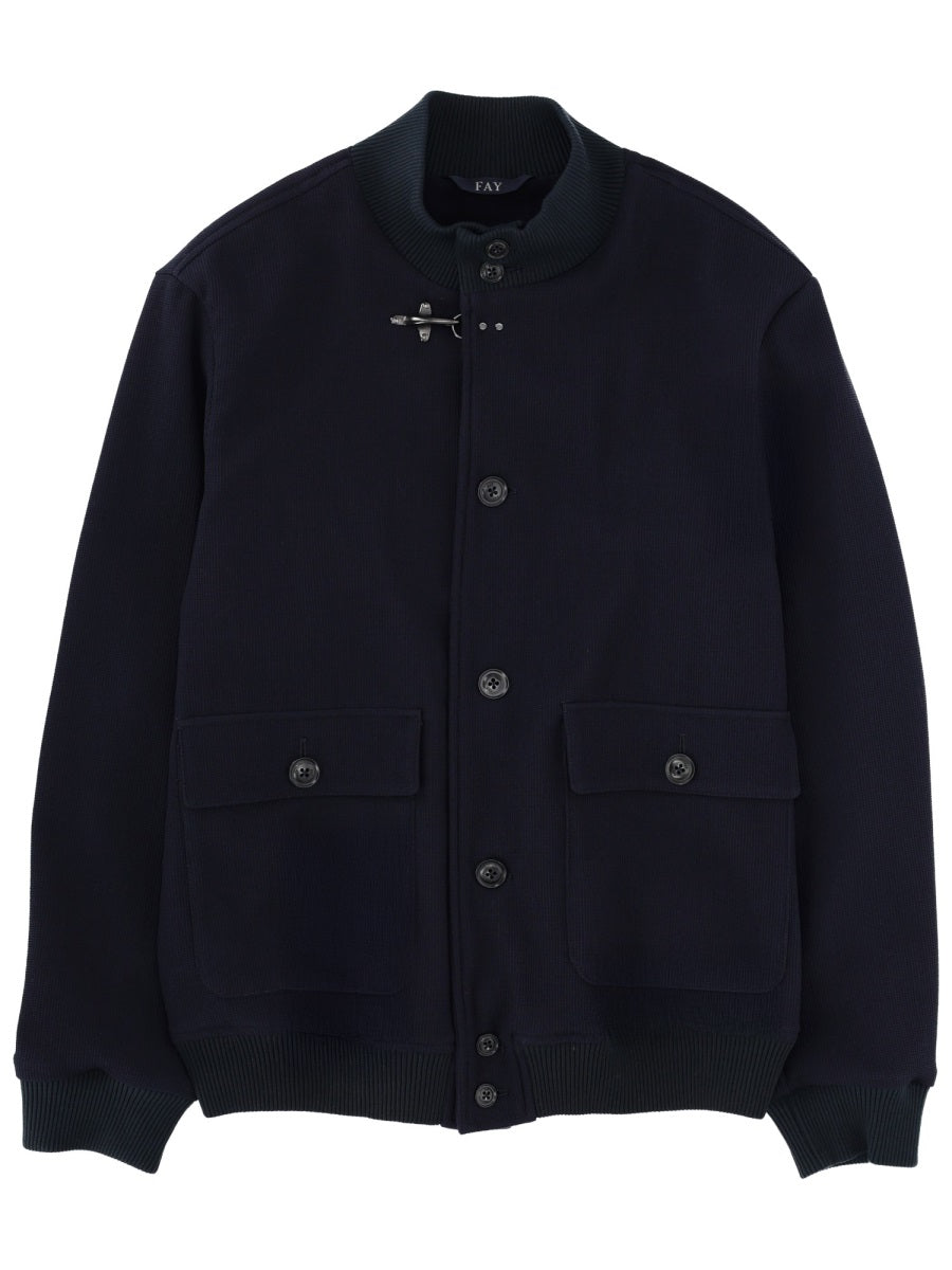 Fay Men Wool Jacket With Buttons FAY