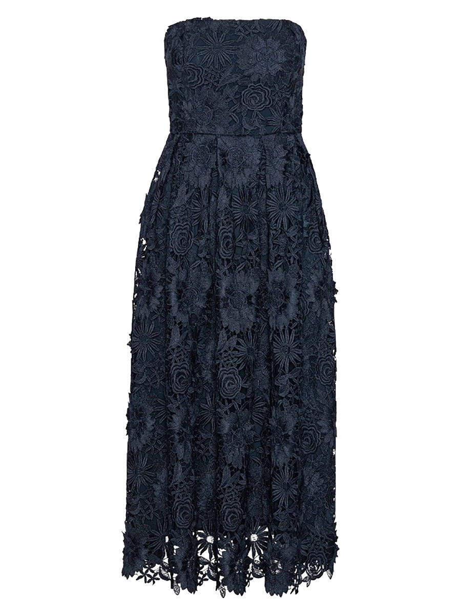 Rotate Women 3D Lace Midi Dress ROTATE