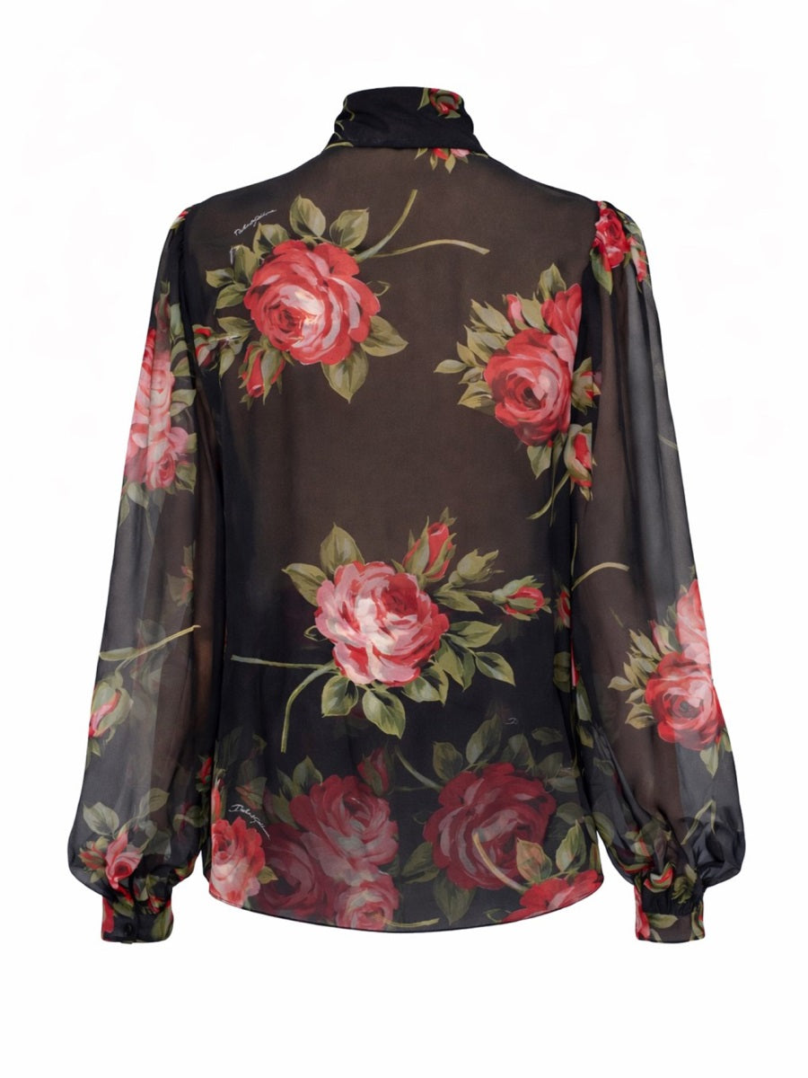 Dolce & Gabbana Women Rose Bouquet Print Top DOLCE & GABBANA