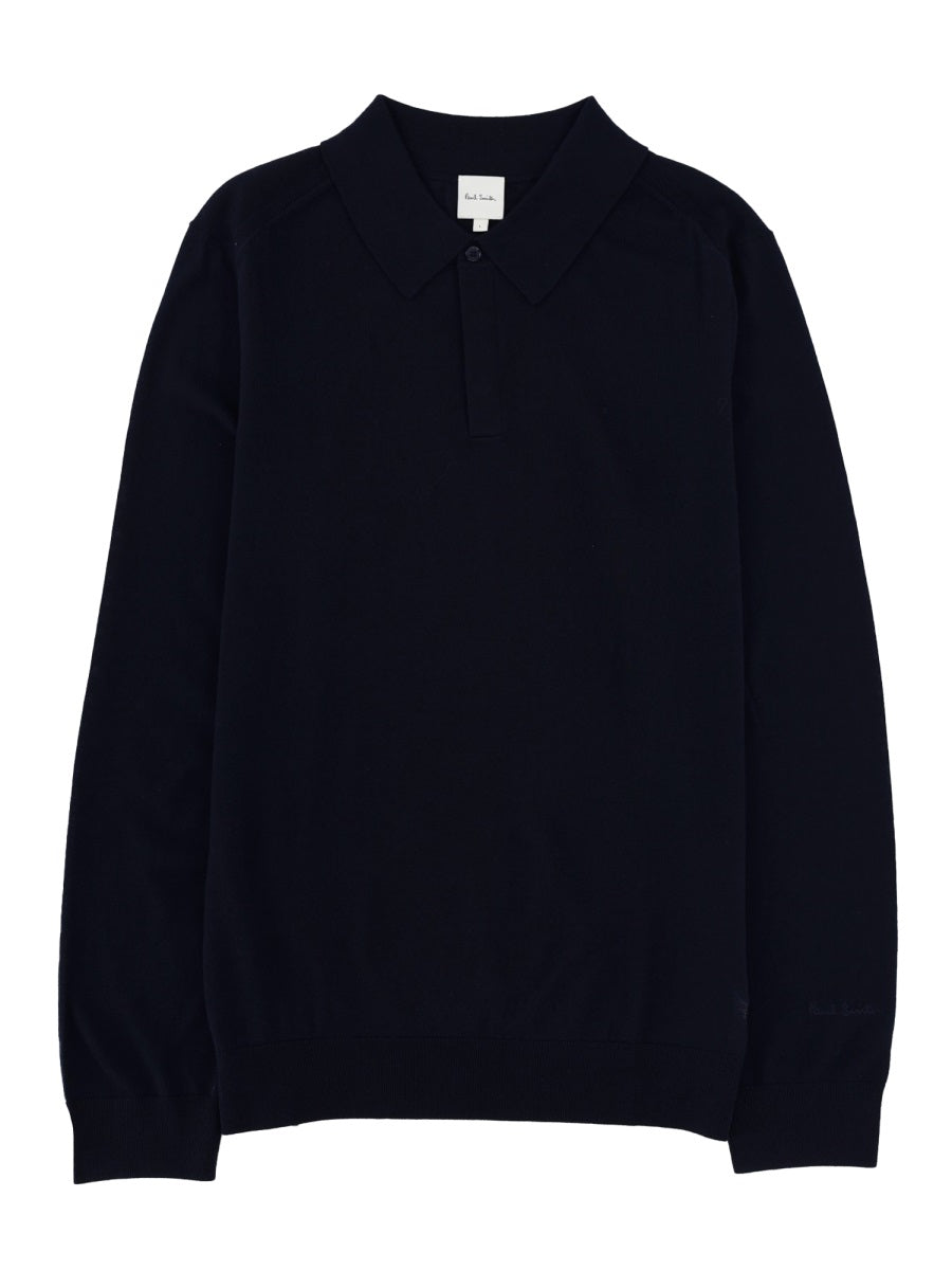 Paul Smith Men Merino Wool Polo Shirt PAUL SMITH