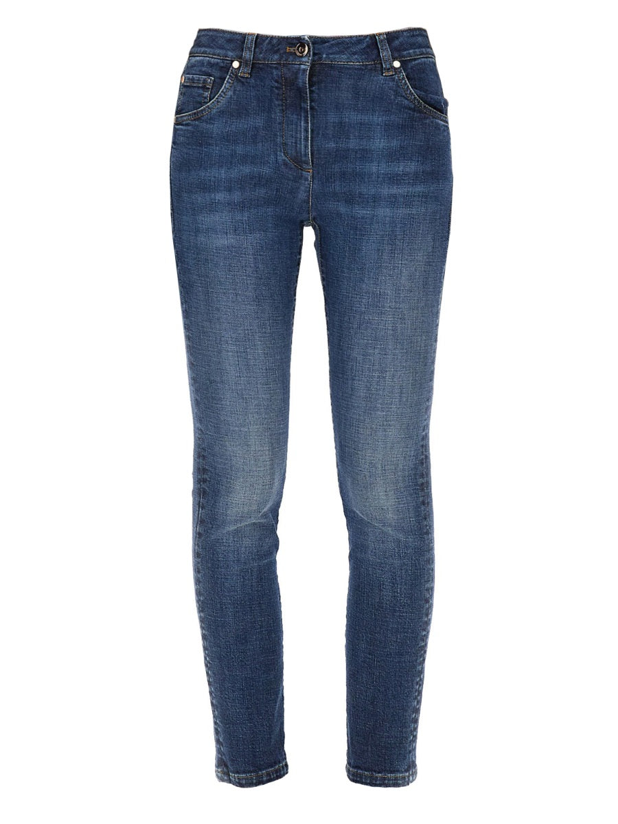 Brunello Cucinelli Women Slim Fit Denim Pants BRUNELLO CUCINELLI