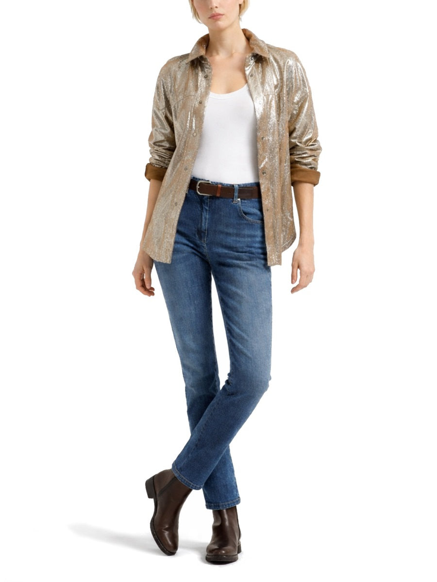 Brunello Cucinelli Women Slim Fit Denim Pants BRUNELLO CUCINELLI