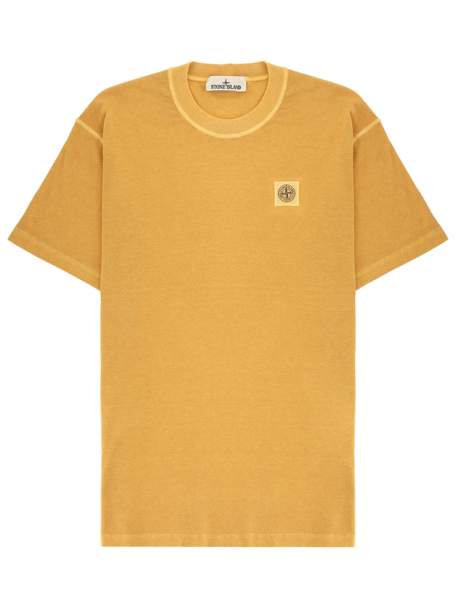 Stone Island Men T-Shirt With Logo Patch STONE ISLAND
